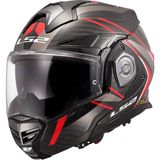Ls2 Advant x Karbon Future Iı Kırmızı Çene Açılır Motosiklet Kaskı - 2XL