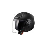 Ls2 Airflow 2- Açık (Yarım) Kask Mat Siyah Polikarbon Dış Kabuk ve Geliştirilmiş Hava Kanalları