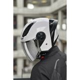 Ls2 Aırflow 2 Beyaz Kapalı Kask Polikarbonat Malzeme ile Scooter Kullanıcıları için Özel Tasarım (Gri Vizör)