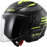Ls2 Airflow 2 Brush Açık Kask (Siyah-Neon Sarı) - XS - Tek Renk