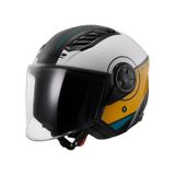 Ls2 Aırflow 2 Cover Yarım Açık Kask Beyaz - Kahverengi - Siyah