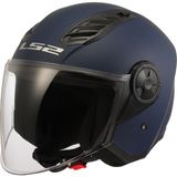 Ls2 Aırflow 2 Mat Navy Kask Uv Filtreli Vizör Ve Konforlu İç Pedler İle Scooter Kullanıcıları İçin - Mat Mavi