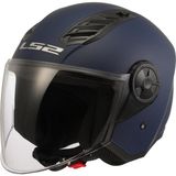Ls2 Aırflow 2 Mat Navy Mavi Kask Polikarbon Dış Kabuk Geliştirilmiş Havalandırma Kanalları