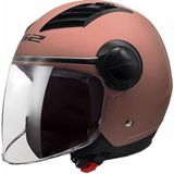 Ls2 Airflow Açık Motosiklet Kaskı Rose Gold Renkli Polikarbon Dış Kabuk ile Gelişmiş Havalandırma
