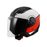 Ls2 Airflow Cover Açık Motosiklet Kaskı-4241 Siyah - Kırmızı - Beyaz