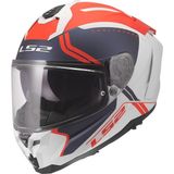 Ls2 Challenger 2 Titan Kapalı Kask - 3XL - Beyaz - Kırmızı - Mavi