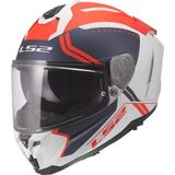 Ls2 Challenger 2 Tıtan Mat Beyaz-Mavi-Kırmızı Kask - 2XL - Çok Renkli