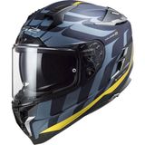LS2 Challenger C Flames Siyah-Karbon-Sarı Kask