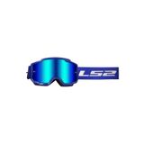 LS2 CHARGER GOGGLES MOTOKROS GÖZLÜK (IRIDIUM CAMLI) MAVİ