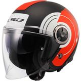 Ls2 Classy Disko Açık Motosiklet Kaskı - 2XL - Siyah - Kırmızı - Beyaz