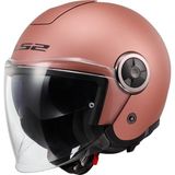 Ls2 Classy Güneş Vizörlü Açık Kask (Mat Gold Pembe) - Tek Renk