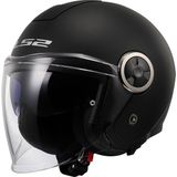 Ls2 Classy Güneş Vizörlü Açık Kask (Mat Siyah) - XL - Tek Renk
