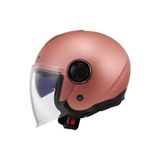 LS2 CLASSY Mat Gold Pembe Kask, ECE 22.06 Güvenlik Sertifikalı Profesyonel Motosiklet Kaskı, Yüksek Performanslı KPA Dış Kabuk, Çizilmez Dahili Güneş Vizörlü, LS2 4X JBL Intercom Uyumlu (S)