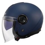 LS2 CLASSY Mat Navy Mavi Kask, ECE 22.06 Güvenlik Sertifikalı Profesyonel Motosiklet Kaskı, Yüksek Performanslı KPA Dış Kabuk, Çizilmez Dahili Güneş Vizörlü, LS2 4X JBL Intercom Uyumlu (S)