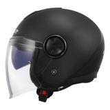 LS2 CLASSY Mat Siyah Kask, ECE 22.06 Güvenlik Sertifikalı Profesyonel Motosiklet Kaskı, Yüksek Performanslı KPA Dış Kabuk, Çizilmez Dahili Güneş Vizörlü, LS2 4X JBL Intercom Uyumlu (L)