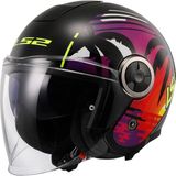 Ls2 Classy Palm Siyah Kask (Güneş Vizörlü) - Desen 1 - XL