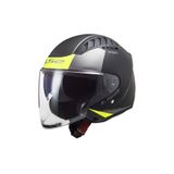 Ls2 Coopter 2 Urbane Mat Siyah-Neon Sarı Kask(Güneş Vizörlü)