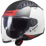 Ls2 Copter 2 Urbane Mat Beyaz-Kırmızı Kask - XS