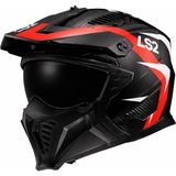Ls2 Drıfter Trıalıty Kırmızı Kask (Siyah Vizör) - 2XL - Tek Renk