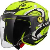 Ls2 Funny 2 Glup Neon Sarı Çocuk Motosiklet Kaskı
