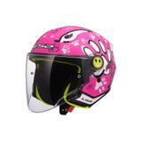 Ls2 Funny 2 Paws Pembe Çocuk Motosiklet Kaskı