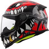 Ls2 Kıd Punk Gri-Kırmızı Çocuk Kask - Gri - Kırmızı