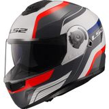 LS2 Ls2 Strobe 2 Monza Siyah-Beyaz-Kırmızı Kask Yüksek Performanslı KPA Malzemesi ile Güvenli - 2XLarge