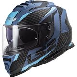 LS2 Mat Mavi Storm 2 Racer Kask Aerodinamik Tasarım ile Motorsiklet Kullanımına Uygun - Mat Mavi - Siyah