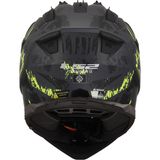 Ls2 Pıoneer 2 Crazy Mat Siyah-Gri-Neon Sarı Kask - 2XL - Renkli