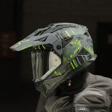 Ls2 Pıoneer 2 Crazy Mat Siyah-Gri-Neon Sarı Kask - 2XL
