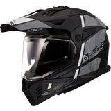 Ls2 Pioneer 2 Terekli Kask Hill Mat Siyah-Beyaz