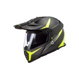 LS2 Pioneer Evo Router Kros Siyah Sarı Motosiklet Kaskı