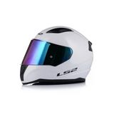 Ls2 Rapıd 2 Beyaz Fullface Motosiklet Kaskı Gökkuşağı Camlı + Şeffaf Camlı