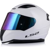 LS2 Rapid 2 Beyaz Kapalı Gökkuşağı Camlı Motosiklet Kaskı