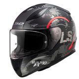 Ls2 Rapid 2 Circle Mat Siyah Kırmızı Kask renkli XXL