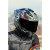 LS2 Rapıd 2 Cırcle Mat Siyah-Kırmızı Kask + Spoıler