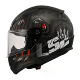 Ls2 Rapıd 2 Clawn Mat Siyah-Gri-Kırmızı Full Face Motosiklet Kaskı