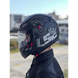LS2 Rapid 2 Clawn Mat Siyah-Gri-Kırmızı Kask - XL - Siyah - Gri - Kırmızı