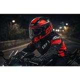 Ls2 Rapıd 2 Cromo Mat Siyah-Kırmızı Fullface Kask+Ls2 Zoom Mont Kırmızı-Siyah - XL - Mat Siyah - Kırmızı