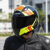 Ls2 Rapıd 2 Extra Mat Neon Sarı-Navy Mavi Kask (Siyah Vizör + Şeffaf Vizör) - 3XL - Tek Renk
