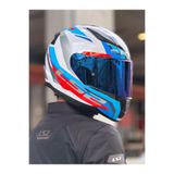 LS2 RAPID 2 HYPER BEYAZ-MAVİ-KIRMIZI KASK (MAVİ VİZÖR)