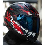 Ls2 Rapıd 2 Kaıju Mat Siyah-Kırmızı Fullface Motosiklet Kaskı Mavi Camlı