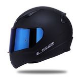 LS2 Rapıd 2 Mat Siyah Fullface Motosiklet Kaskı Mavi Camlı XL Beden Güvenlik ve Konfor