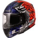 Ls2 Rapıd 2 Memphıs Kırmızı-Mavi Kask - XS - Çok Renkli