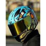 Ls2 Rapid 2 Neo Full Face Motosiklet Kaskı Siyah Vizörlü - Mavi - Mor