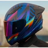 Ls2 Rapid 2 Optik Kapalı Motosiklet Kaskı Gökkuşağı Vizörlü - XL