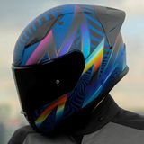 Ls2 Rapid 2 Optik Race Full Face Motosiklet Kaskı Yarış Spoiler + Siyah Vizörlü - Mavi - Mor - 3XL