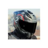 LS2 RAPID 2 RACE CIRCLE MAT SİYAH-KIRMIZI KASK XL