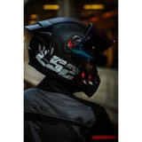 LS2 Rapid 2 Race Clawn Mat Siyah Gri Kırmızı Beyaz Kask