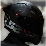 Ls2 Rapıd 2 Race Clawn Mat Siyah-Gri-Kırmızı Kapalı Motosiklet Kaskı Siyah Camlı - 2XL